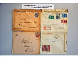 honderden brieven ca. 1910-1950 iw.b. beter Egypte en Griekenland, liefdescorrespondentie Riga-Zwitserland ca. 1920, perfins 