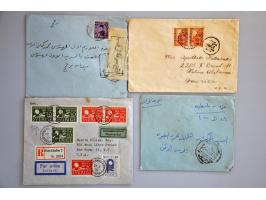 honderden brieven ca. 1910-1950 iw.b. beter Egypte en Griekenland, liefdescorrespondentie Riga-Zwitserland ca. 1920, perfins 