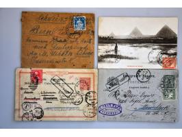 ca. 350 poststukken, veel ouder w.b. motief Olympiade, in doos