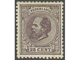 25 cent violet tanding 12½ kleine gaten, pracht ex. (miniem iets korter tandje rechts), cat.w. 900