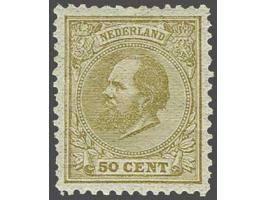 50 cent geelbruin tanding 12½ x 12 grote gaten, pracht ex. (gomvouwtje), cat.w. 1100