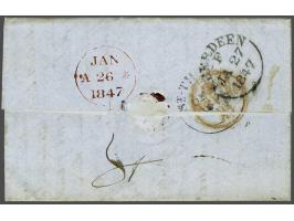 Complete letter from St.Thomas de 24 1846, transit London jan 26 1847 to Aberdeen (F ja 27 1847), interesting content: There 
