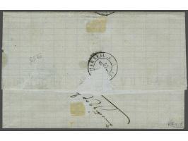 Siege 40 centimes orange tied by blue anchor cancel on cover from Constantinople 29-11-1871 per steamer Ebro to Marseille wit