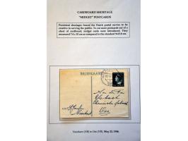 50 bajocchi blue on piece, very fine with 2018 Helmuth Avi certificate: Genuine with genuine cancellation, wide margins and i