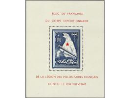 Field post, miniature sheet Polar Bear 100 francs blue and red, very fine unmounted mint, cat.v. 700