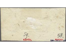 15 cent oranjegeel pos. 58-59 in paar met deel buurzegel, pracht ex. gesigneerd Engel en Hammerschmidt