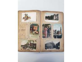 mooie oude collectie in twee albums en een album met thee, zeep- en andere reclame-afbeeldingen