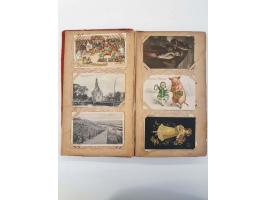 mooie oude collectie in twee albums en een album met thee, zeep- en andere reclame-afbeeldingen