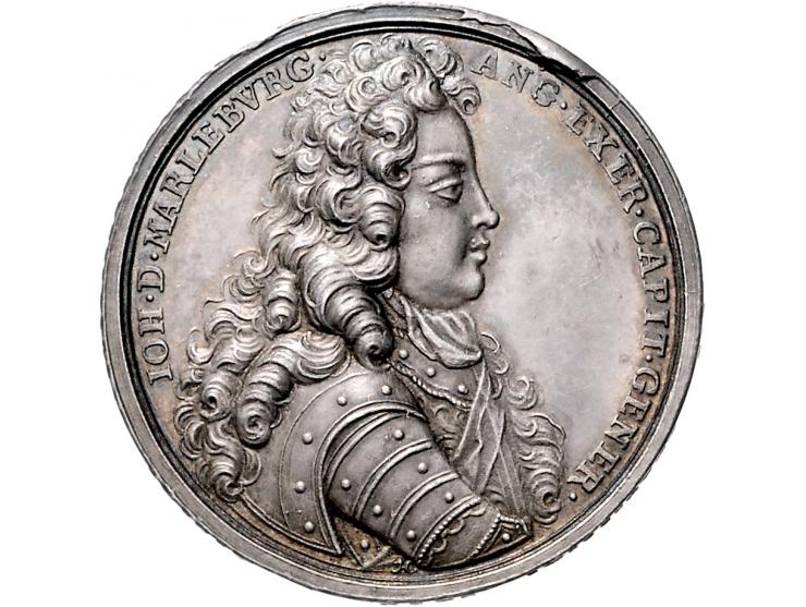 Historiepenningen 1704, Hertog van Marlborough - Slag bij Hochstad (Spaanse successie Oorlog), zilver PR