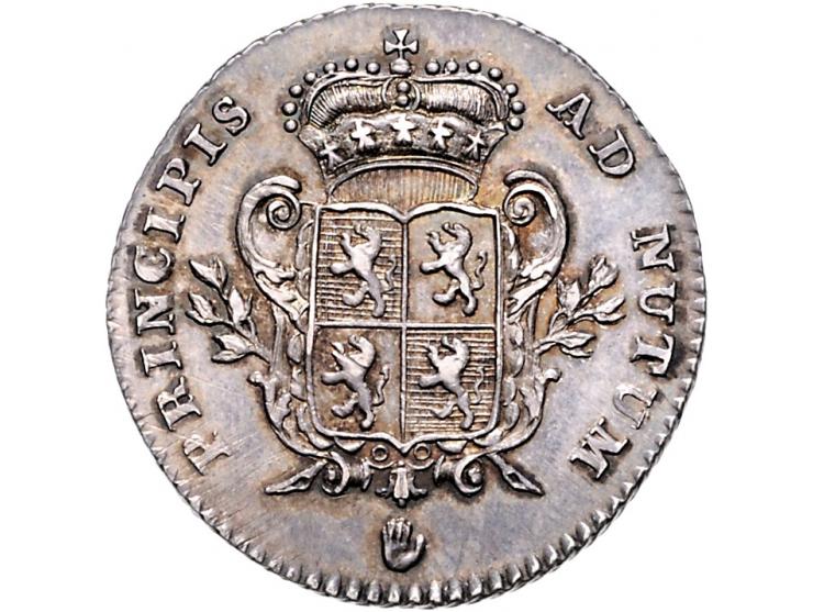 Historiepenningen Oostenrijkse Nederlanden, z.j. (1756) Munt van Antwerpen - VZ schroefpers, door Roëttiers, zilver, 28 mm, K