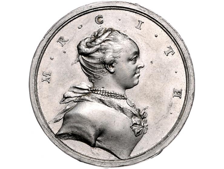 Historiepenningen Switzerland, medal n.d. in tin, on the marriage of J.J.V.L. Hedlinger - Obv: bust with I.I.V.L.H. around / 