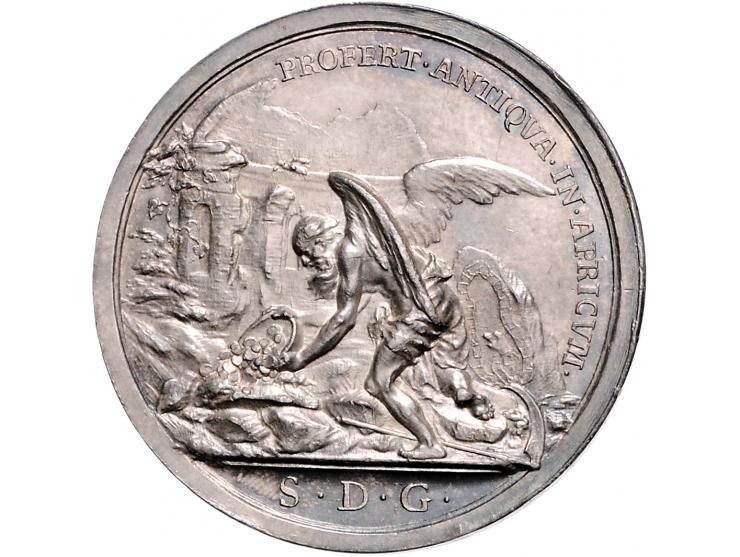 Historiepenningen Sweden, medal 1728 in silver - Obv: bust of Nicolas Keder (1659-1735) right, Swedish antiquarian and numism