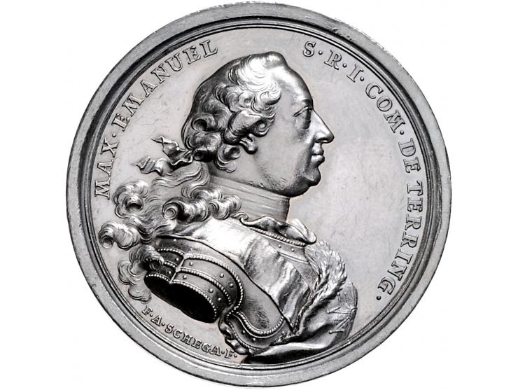 Historiepenningen Germany, Bayern, medal 1768 in silver, bust of Max Emanuel Graf von Törring-Jettenbach right / Rev: crowned