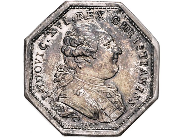 France Louis XVI, silver jeton n.d., les etats de la Flandre et Wallone - Obv: bust of Louis XVI right / Rev: shields of Lill