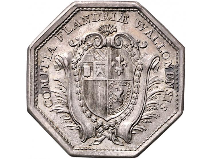 France Louis XVI, silver jeton n.d., les etats de la Flandre et Wallone - Obv: bust of Louis XVI right / Rev: shields of Lill