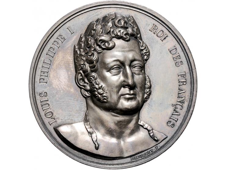 France Silver medal 1832 on the conquest of the citadel of Antwerp - Obv: bust of Louis Philippe facing right / Rev: helmeted