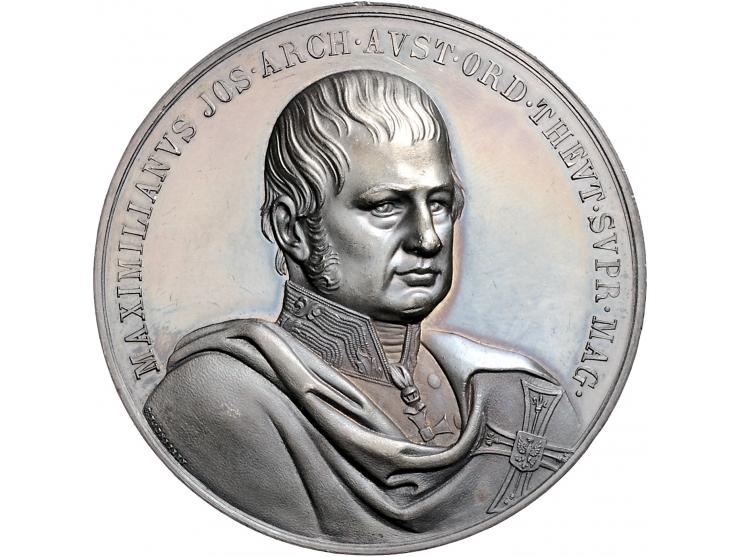 Austria Silver medal n.d. on the death of Archduke Maximilian, Grand Master of the Teutonic Order - Obv: bust right, by K.Rad