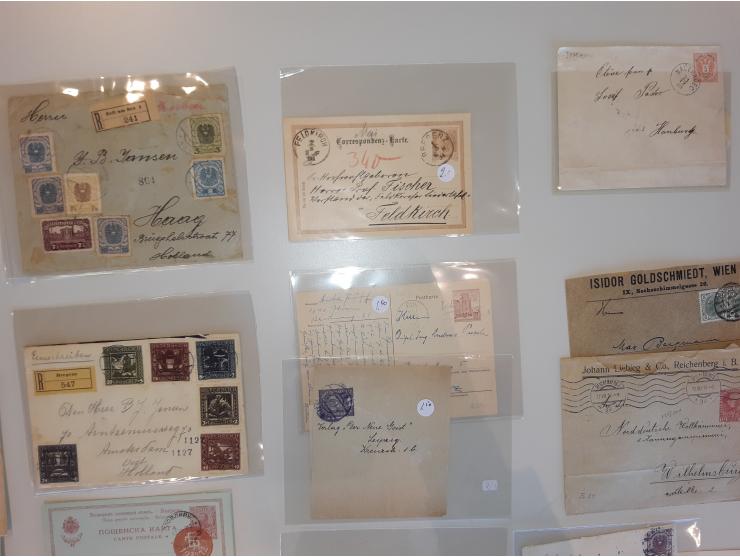 and Austria many covers, postal stationery, special event, fdc's, airmail etc. in box
