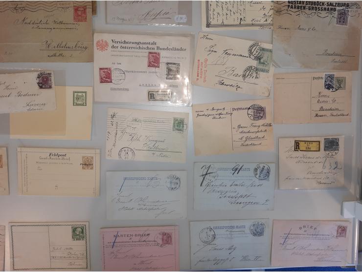 and Austria many covers, postal stationery, special event, fdc's, airmail etc. in box
