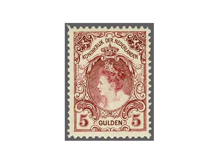 5 gulden wijnrood tanding 11½, cat.w. 925