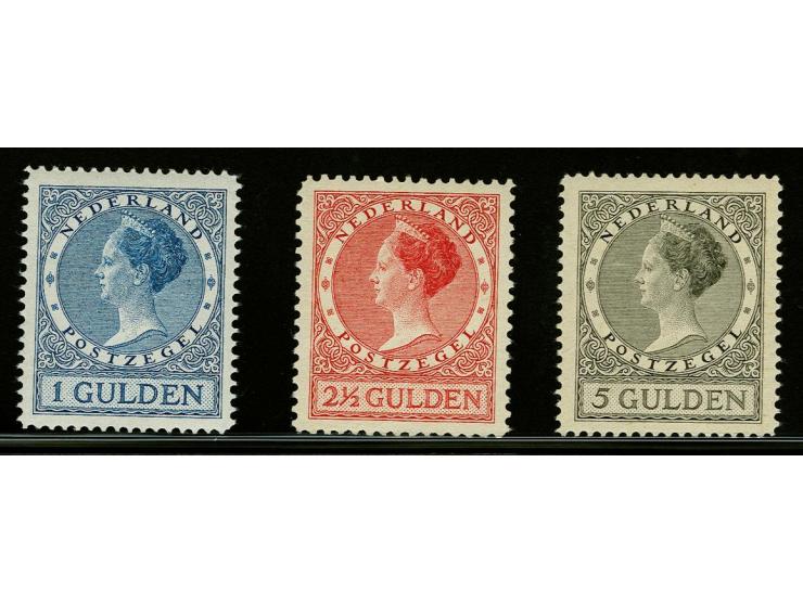 1 t/m 5 gulden met certificaat Muis 2005, cat.w. 650