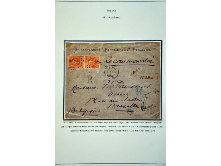 emissie 1870, gespecialiseerde collectie met o.a. stempels, enkele proeven, specimen en 26 meest betere poststukken in ringba