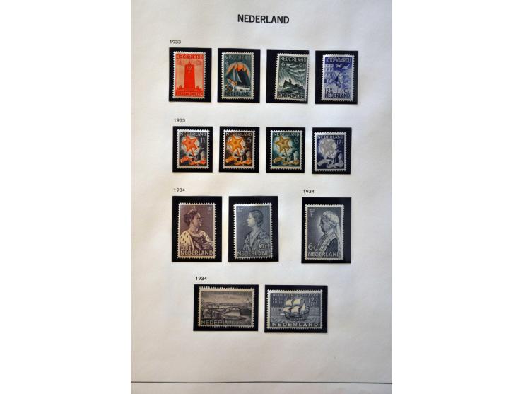 collectie 1869-1960 geheel (*)/*/** met vele betere ex. en series w.b. nrs. 14, 16, 18, 19-76, Jubileum 1923, Veth, Van Konij