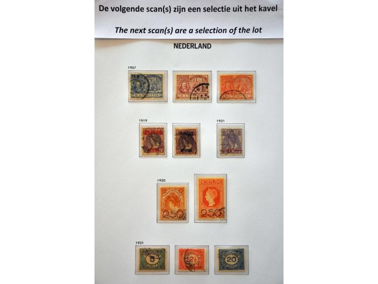 collectie 1899-2004 gestempeld met betere ex. en series, w.b. Internering 1, rolt.(op 32 na compleet), LP12-13, etc. in 4 Dav