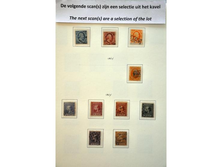 collectie 1852-1940 deels zowel gestempeld als */** verzameld inclusief iets poststukken w.b. katapultvlucht 1932 met ANVV se