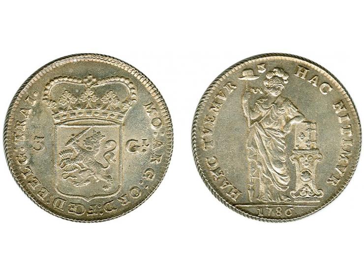 Utrecht, 3 gulden 1786 pr+