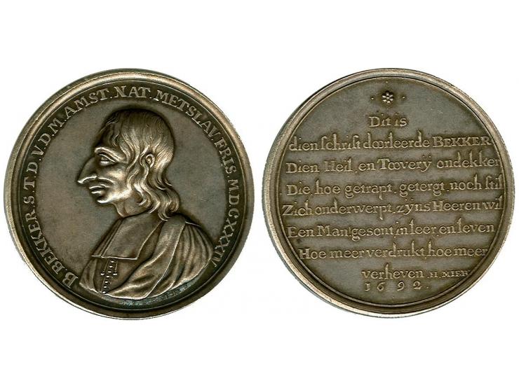 1692, zilver, door van Dishoecke, ter ere van dominee Balthasar Bekker