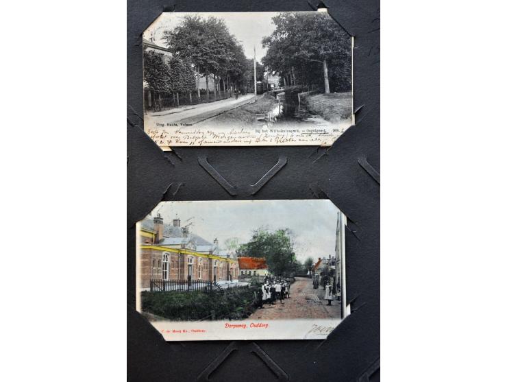 76 ex. meest zeer oude met veel beter o.a. Noordwijk in album