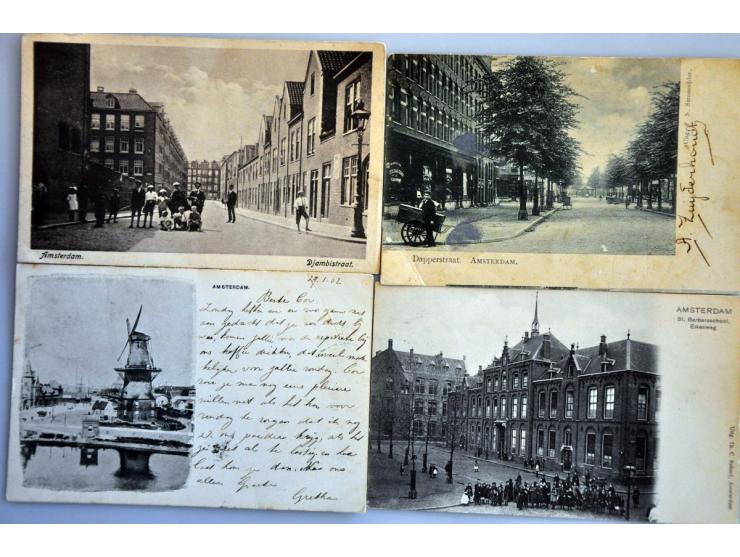 Amsterdam-Oost collectie ca. 350 ex. oude en zeer oude w.b. beter in 2 albums