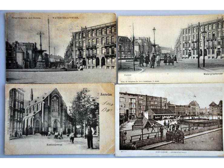 Amsterdam-Oost collectie ca. 350 ex. oude en zeer oude w.b. beter in 2 albums