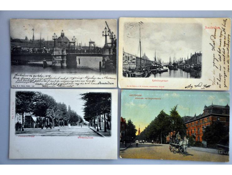 Amsterdam-Oost collectie ca. 350 ex. oude en zeer oude w.b. beter in 2 albums