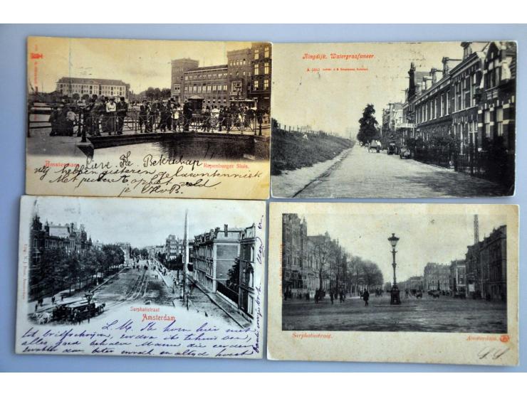 Amsterdam-Oost collectie ca. 350 ex. oude en zeer oude w.b. beter in 2 albums