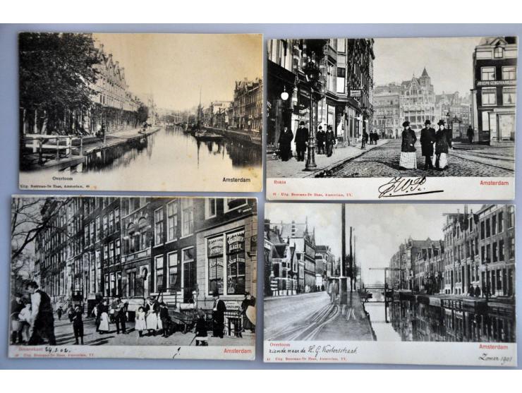 Amsterdam uitgever Buurman de Haas collectie ca. 165 ex. zeer oude met beter incl. lijst VDP in album