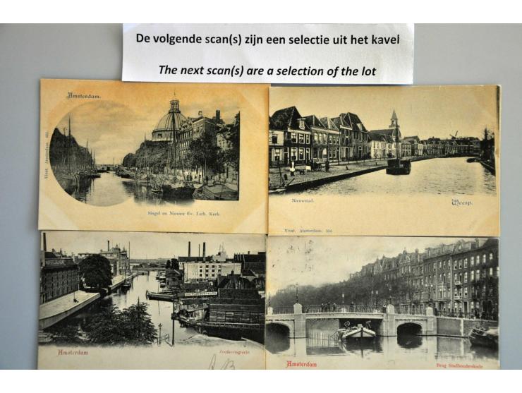 Amsterdam uitgever VIVAT collectie ca. 180 ex. zeer oude met beter incl. lijst VDP