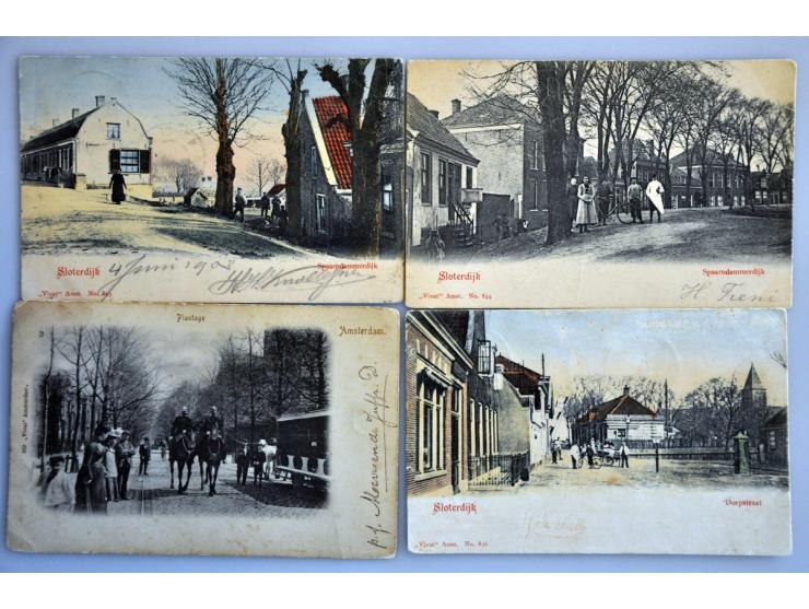 Amsterdam uitgever VIVAT collectie ca. 180 ex. zeer oude met beter incl. lijst VDP