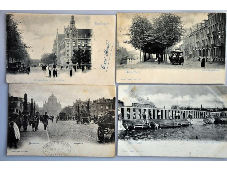 Amsterdam uitgever VIVAT collectie ca. 180 ex. zeer oude met beter incl. lijst VDP