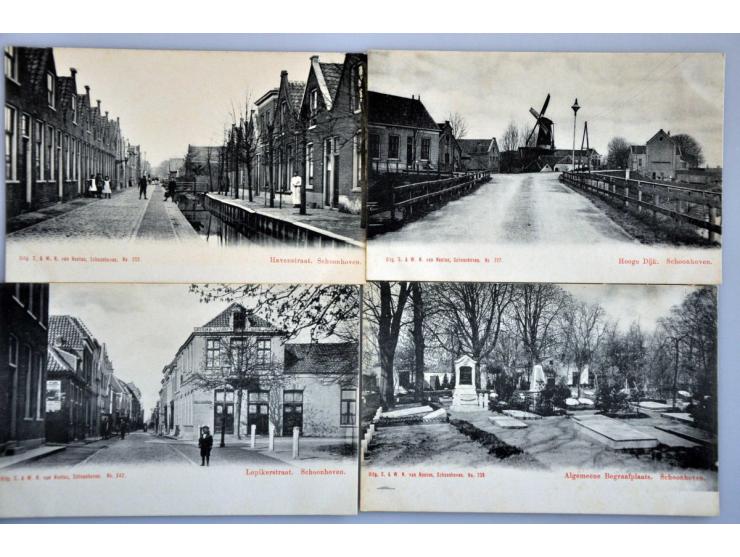 collectie ca. 130 ex. zeer oude met veel beter o.a. van Nooten en extra kalenderplaatjes in album