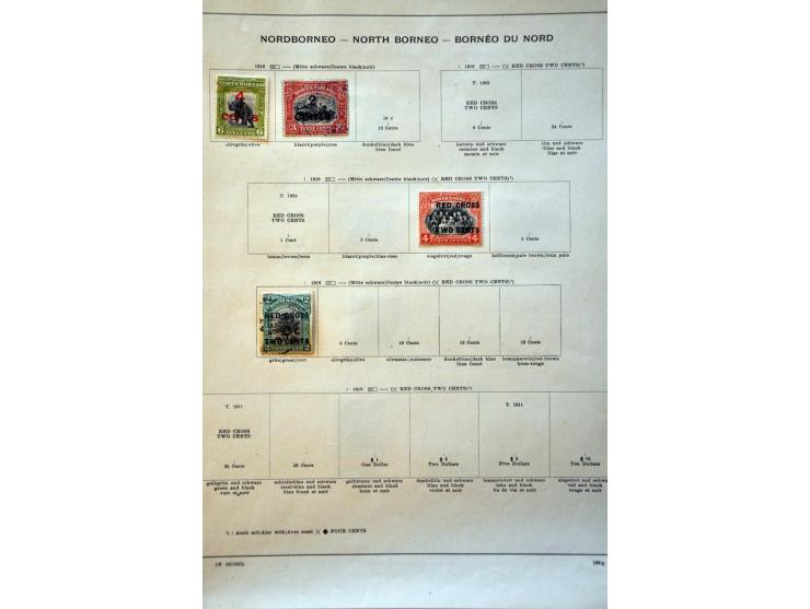 collectie tot ca. 1940 meest gestempeld w.b. tevens Straits Settlements, Brunei, Labuan en North Borneo op albumbladen