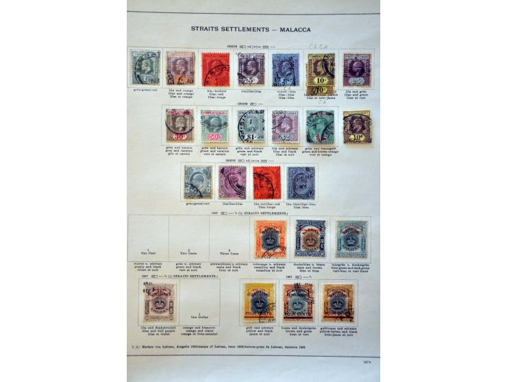 collectie tot ca. 1940 meest gestempeld w.b. tevens Straits Settlements, Brunei, Labuan en North Borneo op albumbladen