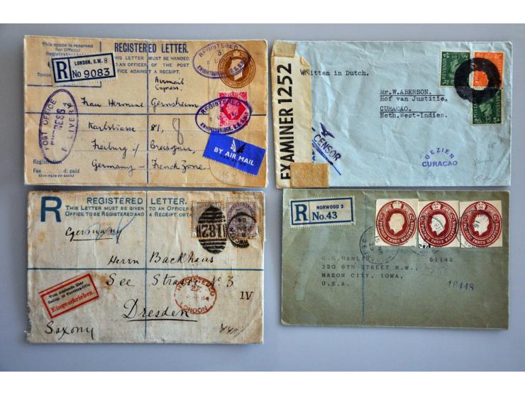 en iets Commonwealth post(waarde)stukken meest ouder materiaal w.b. surface-printed, registered, censor marks, pow, fpo, etc.