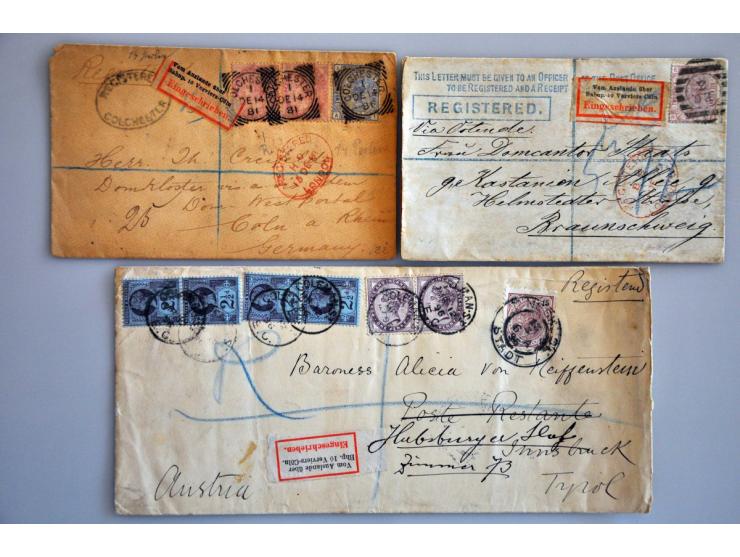 en iets Commonwealth post(waarde)stukken meest ouder materiaal w.b. surface-printed, registered, censor marks, pow, fpo, etc.