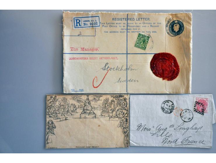 en iets Commonwealth post(waarde)stukken meest ouder materiaal w.b. surface-printed, registered, censor marks, pow, fpo, etc.