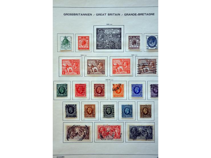 collectie 1840-1961 met betere ex. inclusief iets Ireland in Schaubek album