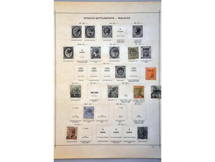 collectie tot ca. 1920 w.b. New Zealand, India en staten, Ceylon, Hong Kong, in gemengde kwaliteit met betere ex. in oud Scha