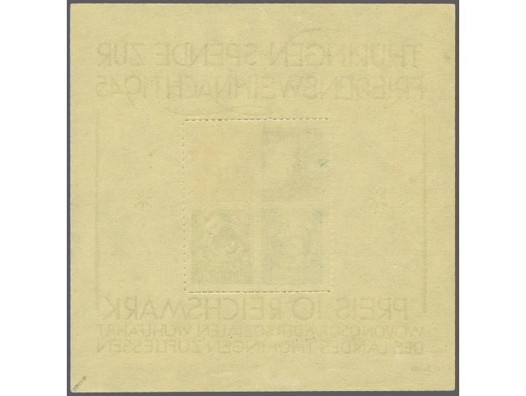 Friedensweihnacht 4 t/m 20 pfennig op wit kartonpapier met certificaat Zierer 1985, cat.w. 2300