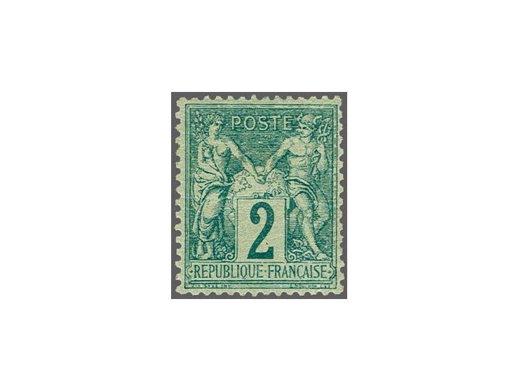 Sage 2 cent groen type I, pracht ex., cat.w. 1800